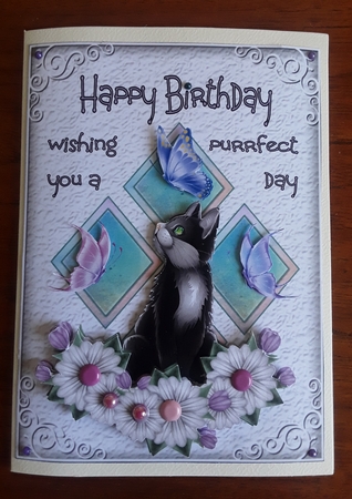Matching blank insert sheet for the design sheet - Cute Cats 3 by Shirley Taylor