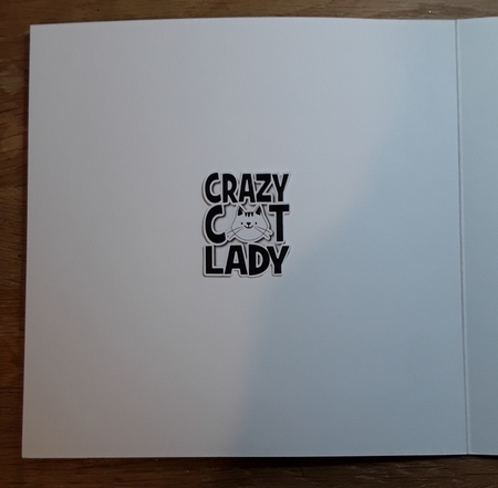 Matching blank insert sheet for the design sheet - Crazy Cat Lady 5 by Shirley Taylor