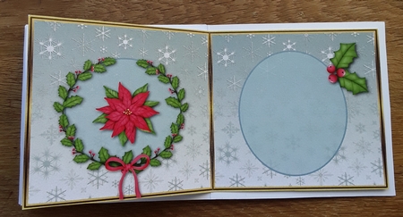  Old Time Christmas - Cut & Fold Card with stand away front panel.  by Shirley Taylor