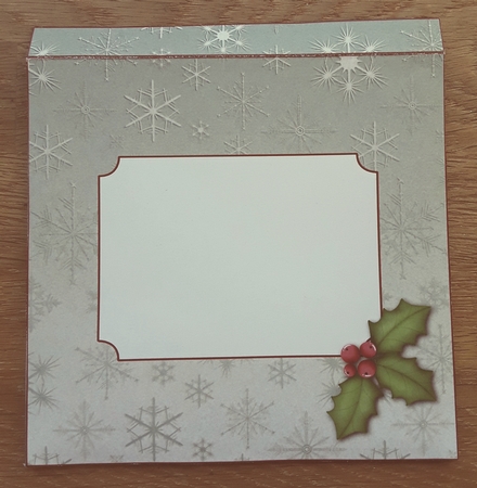  Old Time Christmas - Cut & Fold Card with stand away front panel.  by Shirley Taylor