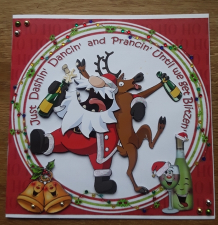 Santa is Dashin, Dancin, and Prancin 8x8 & A5 mini kit by Shirley Taylor