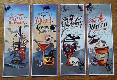Halloween/Birthday 4 x Bookmarks 6 by Shirley Taylor