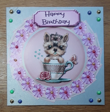 Matching blank insert sheet for the design sheet - Love in a Teacup by Shirley Taylor