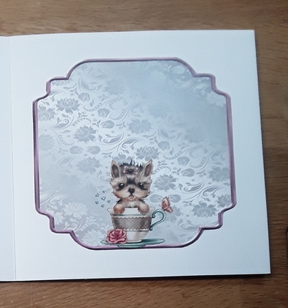 Matching blank insert sheet for the design sheet - Love in a Teacup by Shirley Taylor