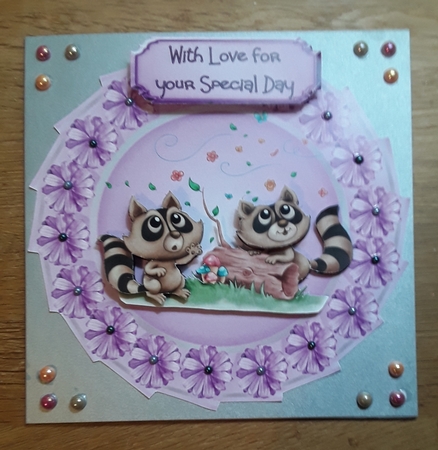 Is it a Butterfly - 6x6 Circular topper with decoupage by Shirley Taylor