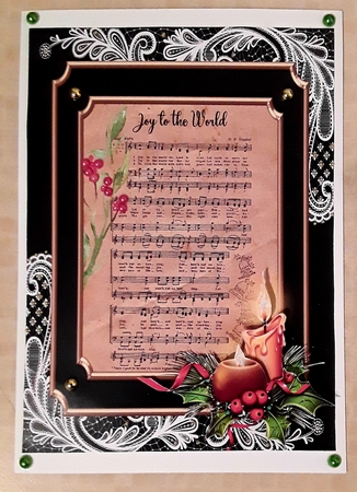 Joy to the World carol design by Shirley Taylor