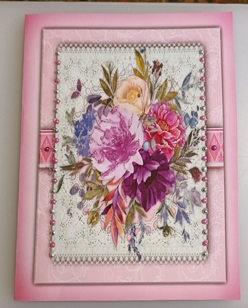 A5, Print and Fold ,Lilac Roses by Shirley Taylor