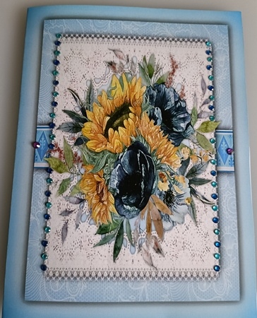 A5, Print and Fold ,Summer Sunflowers by Shirley Taylor