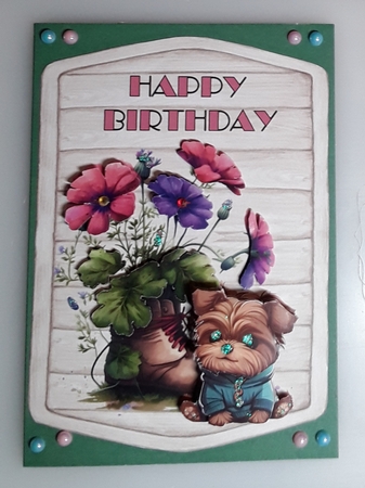 Its My Boot - 7x5 inch topper with decoupage  by Shirley Taylor