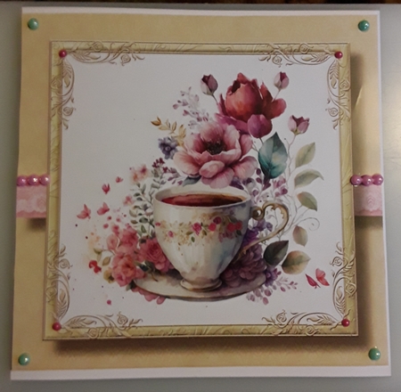 Simple Watercolour Teacup Of Flowers 7 by Shirley Taylor