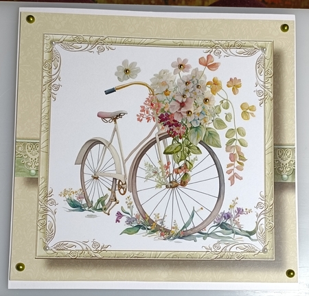 Simple Watercolour Floral Bicycle 3 by Shirley Taylor