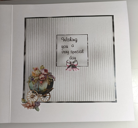 Matching insert sheet for the design sheet - Floral Carriage 1 by Shirley Taylor