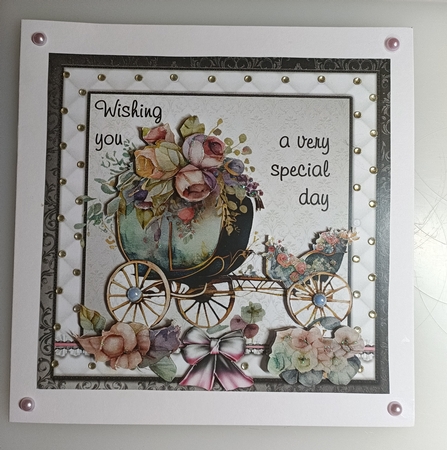 Matching insert sheet for the design sheet - Floral Carriage 1 by Shirley Taylor