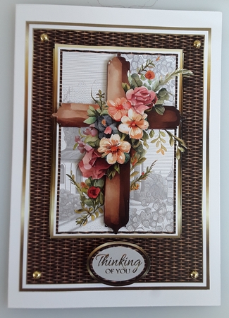 A5 A touch of wicker 2 Card Front, Topper and sentiments by Shirley Taylor