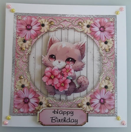 Matching insert sheet for the design sheet - Pretty Kitty 2 by Shirley Taylor