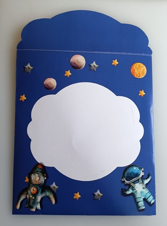 Spaceman/Astronaut Gatefold card, Envelope and 3 inch Box Project Kit by Shirley Taylor