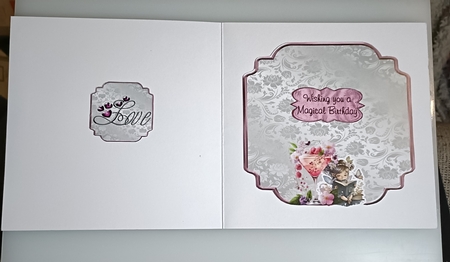 Magical Cocktail - 6x6 inch card front with decoupage by Shirley Taylor