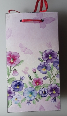 Pansy pinch bag 3 by Shirley Taylor