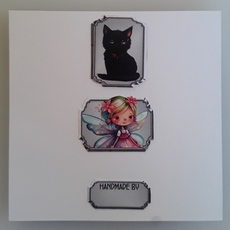 Fairy Doors 2 - 6x6 inch card front with decoupage by Shirley Taylor