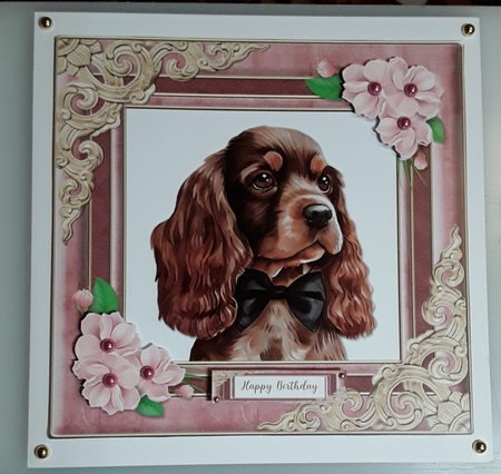 Cute English Cocker Spaniel Birthday Topper  by Shirley Taylor