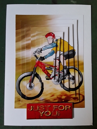 Mountain Bike Dude Pyramid. by Shirley Taylor