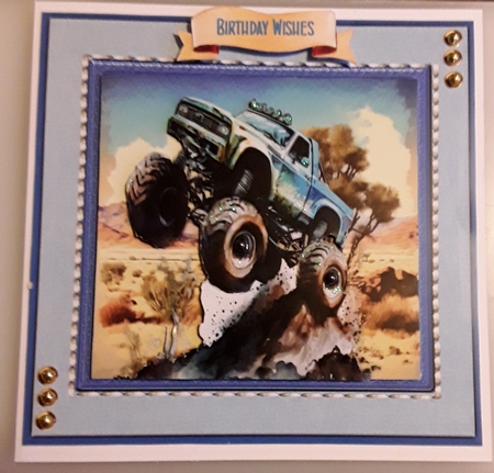 8x8 Mini Kit, Awesome  Blue Monster Truck by Shirley Taylor