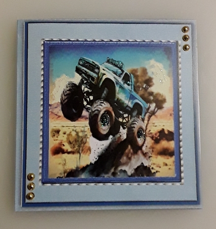 8x8 Mini Kit, Awesome  Blue Monster Truck by Shirley Taylor