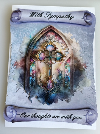 Matching insert sheet for the design sheet - Church Windows 1, Sympathy. by Shirley Taylor