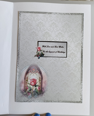 Matching insert sheet for the design sheet - Church Windows 2, Birthdays, by Shirley Taylor