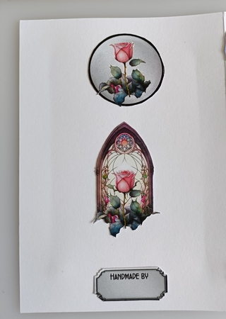 Matching insert sheet for the design sheet - Church Windows 2, Birthdays, by Shirley Taylor