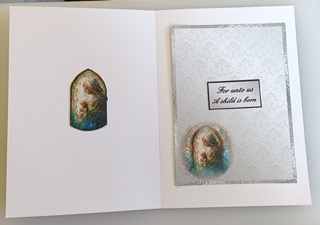 Matching insert sheet for the design sheet - Church Windows 4, Christmas, by Shirley Taylor