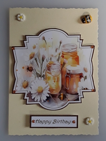 Honey, bees and flowers toppers by Shirley Taylor