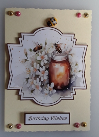 Honey, bees and flowers toppers by Shirley Taylor