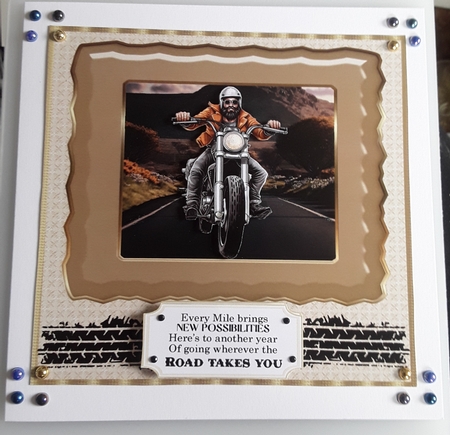 Born to ride card front 3 by Shirley Taylor