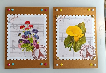 4 Pretty Floral Toppers A Variety (Set Three) by Shirley Taylor
