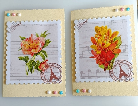 4 Pretty Floral Toppers A Variety (Set Three) by Shirley Taylor
