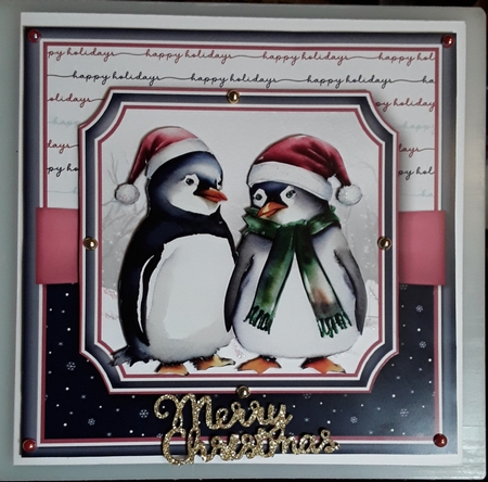 Christmas Penguins Topper Kit  by Shirley Taylor