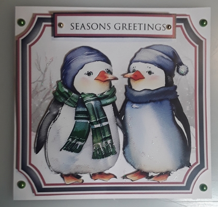 Christmas Penguins Topper Kit  by Shirley Taylor