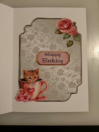 Matching insert sheet for the design sheet - Kitties and Teacups 1, by Shirley Taylor