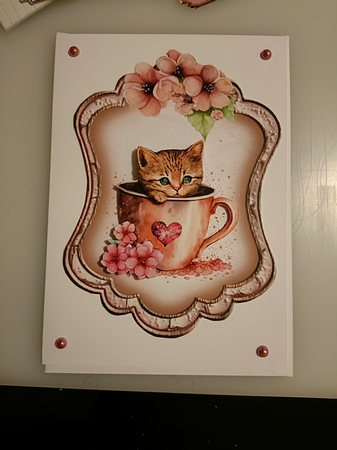 Matching insert sheet for the design sheet - Kitties and Teacups 1, by Shirley Taylor