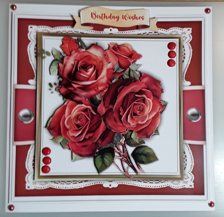 8x8 Mini Kit, Beautiful Red Roses  by Shirley Taylor