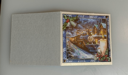 The Christmas Steam Train 2 8x8 by Shirley Taylor