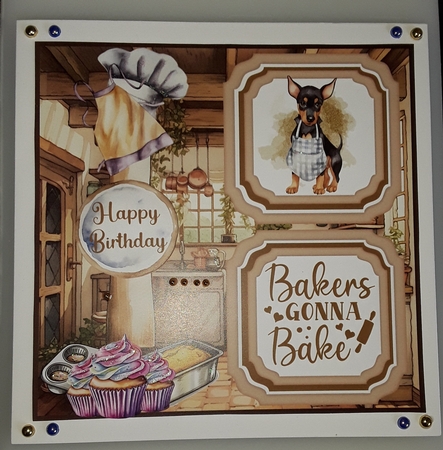 2 Panel baking pup card front 5 by Shirley Taylor