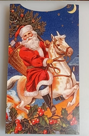 Retro Santa Large Candy Bar Pocket Card by Shirley Taylor