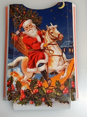 Retro Santa Large Candy Bar Pocket Card by Shirley Taylor