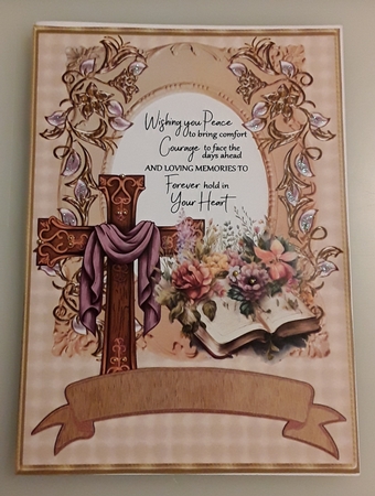 2 Sympathy verse card fronts/toppers(7x5 aprox) 2 by Shirley Taylor