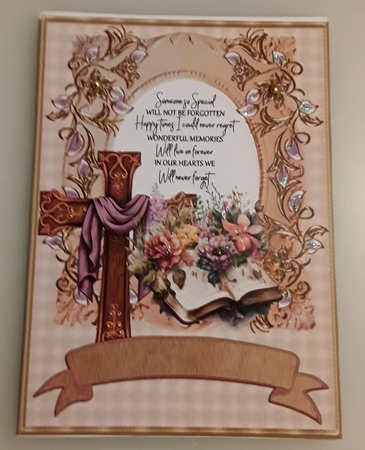 2 Sympathy verse card fronts/toppers(7x5 aprox) 2 by Shirley Taylor