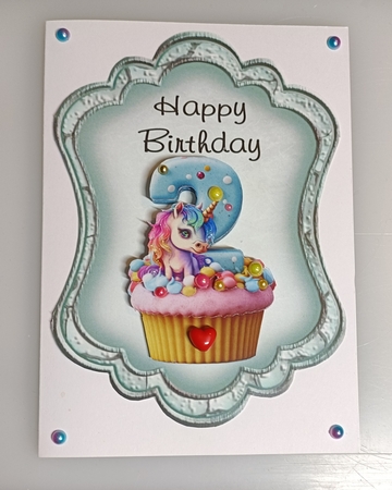 Unicorn Birthdays Part 1 Bumper Kit 27 - 12 sheets, Card fronts, decoupage, inserts, image sheet, and greeting boxes by Shirley Taylor