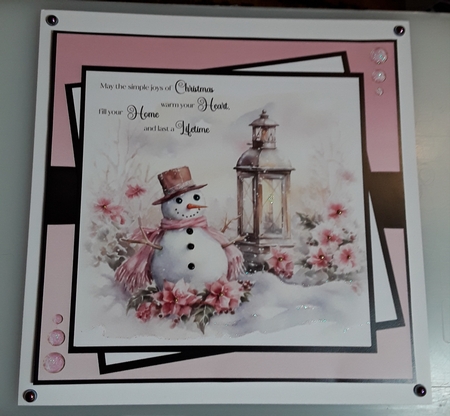 SNOWMAN WITH LANTERN by Shirley Taylor