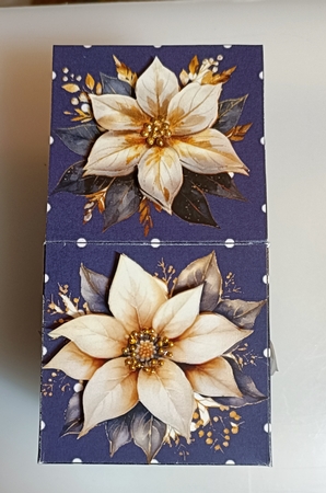 2.5 inch White Poinsettias Box by Shirley Taylor